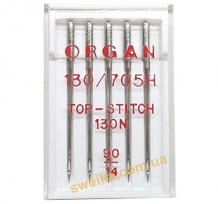 Иглы для вышивальных работ и штопки ORGAN Top-Stitch №90