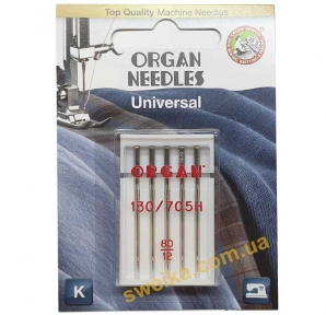 Иглы универсальные ORGAN 130/705Н №80 в блистере (5шт)