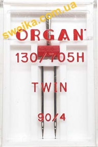 Подвійна голка ORGAN 130/705H TWIN №90/4