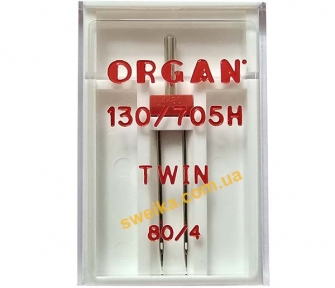 Голка подвійна ORGAN 80/4 TWIN