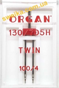 Подвійна голка ORGAN 130/705H TWIN №100/4